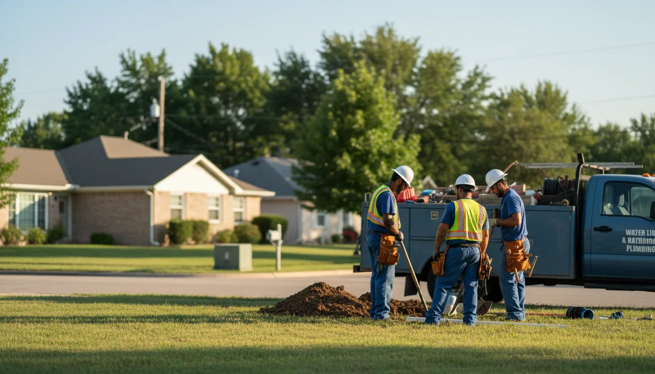 Residential water line and bathroom plumbing service in Palmyra, PA